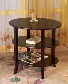 img 1 attached to 🪑 Frenchi Home Furnishing Oval 3-Tiered End Table