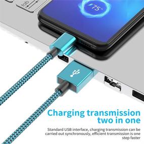 img 2 attached to 🔌 XIAE [5-Pack, 6 фт] USB C кабели, нейлоновая оплетка типа C зарядное устройство, быстрозарядный USB A к USB C кабель, совместимый с Samsung Galaxy S9 S8 Note 9, LG V30 G6 G5 V20, Google Pixel, Moto Z2, Цветной USB C зарядник