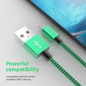 img 3 attached to 🔌 XIAE [5-Pack, 6 фт] USB C кабели, нейлоновая оплетка типа C зарядное устройство, быстрозарядный USB A к USB C кабель, совместимый с Samsung Galaxy S9 S8 Note 9, LG V30 G6 G5 V20, Google Pixel, Moto Z2, Цветной USB C зарядник