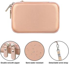 img 1 attached to 🌸 Canboc Carrying Case for MacBook Air Pro Charger, iPhone 12/12 Pro MagSafe Charger, USB C Hub, Type C Hub, USB Multiport Adapter - Rose Gold