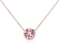 💎 sterling silver solitaire necklace with swarovski crystals - jewelry for girls logo