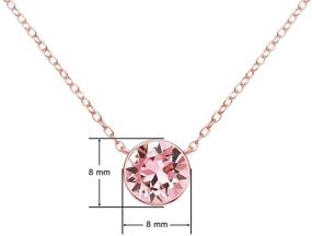 img 1 attached to 💎 Sterling Silver Solitaire Necklace with Swarovski Crystals - Jewelry for Girls