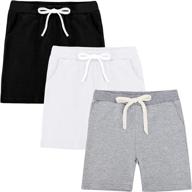 shop now for auranso 3-pack toddler boys and girls active running shorts! logo