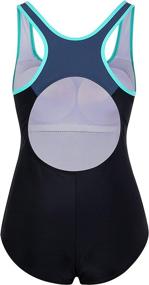 img 3 attached to SCSKC Athletic Swimsuits Racerback Monokini Sports & Fitness