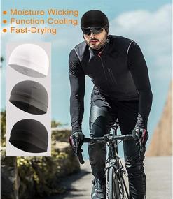 img 3 attached to Men Women's Sweat-Wicking Cooling Helmet Liner - 3 Pack for Cycling, Running, and More