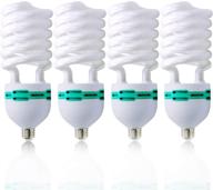📸 julius studio 4-pack full spectrum light bulb, 85-watt 6500k compact fluorescent cfl lighting bulb for photo video and photography studio, jsag329 логотип