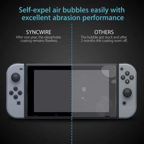 img 1 attached to Syncwire Nintendo Switch Tempered Glass Screen Protector 🎮 - 2 Pack, Transparent HD Clear, Anti-Scratch, Anti-Fingerprint, Shatterproof, Bubble-Free