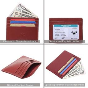 img 2 attached to 👛 Ultimate Minimalist Wallets: Authentic Leather Men's Accessories for Wallets, Card Cases & Money Organizers