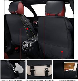 img 2 attached to TKAAKT Car Seat Cover Water Proof Automotive Vehicle Cushion Cover Faux Leatherette Fit For Sedan Pickup Truck Hatchback SUV- B-Front-(Black)