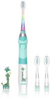 🦷 seago kids electric toothbrush sonic toothbrush, soft battery powered tooth brush with smart timer, waterproof replaceable deep clean, travel toothbrush (age 3+), 977green logo