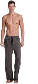 img 1 attached to CYZ Cotton Jersey Pajama Pants Burgundy M Men's Clothing and Sleep & Lounge