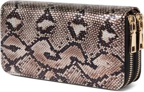 img 4 attached to 🐆 Leopard Wallets and Cheetah Leather Women's Handbags & Wallets by VISATER