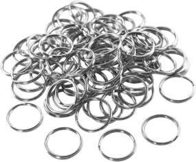 img 2 attached to 🔑 Versatile Nickel Plated Keychain Ring Clips for Efficient Keys Organization, Arts & Crafts, Lanyards - 1" (25mm) Round Edged Split Circular (200 pcs)