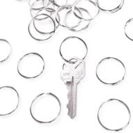 🔑 versatile nickel plated keychain ring clips for efficient keys organization, arts & crafts, lanyards - 1" (25mm) round edged split circular (200 pcs) logo