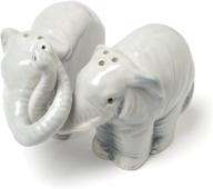 🐘 optimized for seo: abbott collection ceramic salt &amp; pepper shaker set with hugging elephants logo