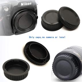 img 3 attached to Rear Lens Cap And Front Body Cap For Nikon D850 D7500 D3500 D5600 DSLR With AF