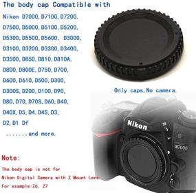 img 1 attached to Rear Lens Cap And Front Body Cap For Nikon D850 D7500 D3500 D5600 DSLR With AF