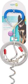 img 2 attached to Easyturn Stake with Cable Corkscrew Dog Tie Out - Robust Handle, Holds up to 100 lbs - Petmate