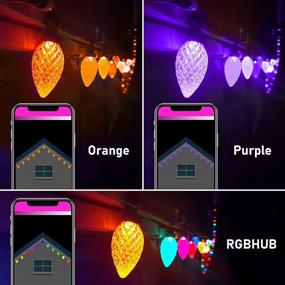 img 2 attached to 🎄 Enhance Your Holiday Atmosphere with Waterproof C9 Outdoor Christmas Lights: 50 LED Color Changing String Lights with Bluetooth APP Control & Musical Fairy Light Effects – Perfect for Patio, Xmas Tree, Wedding Party Decoration!