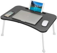 🛏️ multipurpose bed table tray: foldable standing lap desk for laptop, breakfast, study & more – ideal for adults, students & kids on couch, bed or floor logo