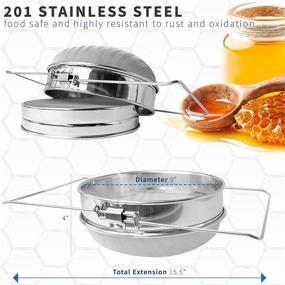 img 2 attached to 🍯 VIVO Beekeeping Equipment - Stainless Steel Double Sieve Honey Strainer, BEE-V101H Filter