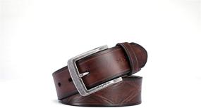 img 3 attached to 👔 Refined Genuine Leather Single Buckle Men's Accessories and Belts - Elevate Your Style