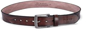 img 4 attached to 👔 Refined Genuine Leather Single Buckle Men's Accessories and Belts - Elevate Your Style