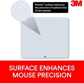 img 2 attached to 🖱️ 3M Precise Mouse Pad MP114L-BSD3: Enhanced Optical Mouse Performance, Battery Saving Design, Easy to Clean - 13" x 11" for Gaming