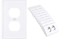 🔌 cable matters 10-pack single gang wall plate cover for duplex outlet (wall outlet & plug cover) логотип