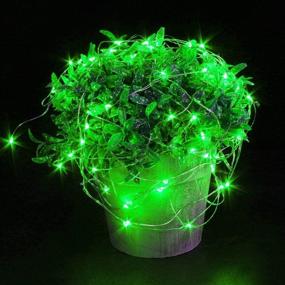 img 2 attached to 🌟 3-Pack LED Starry String Lights: 10 Micro LEDs on 3.3ft Copper Wire - Battery-Powered Fairy Lights for Wedding or Christmas Party Table Decorations (Green)