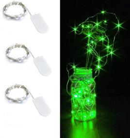 img 4 attached to 🌟 3-Pack LED Starry String Lights: 10 Micro LEDs on 3.3ft Copper Wire - Battery-Powered Fairy Lights for Wedding or Christmas Party Table Decorations (Green)