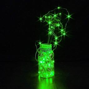 img 3 attached to 🌟 3-Pack LED Starry String Lights: 10 Micro LEDs on 3.3ft Copper Wire - Battery-Powered Fairy Lights for Wedding or Christmas Party Table Decorations (Green)