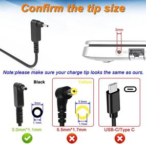 img 3 attached to 🔌 65W AC Adapter Charger for Acer A13-045N2A PA-1450-26 PA-1650-80, Compatible with Chromebook C720 C720P C720-2848 C740 C738T C910 CB3-431 CB3-111 CB3-532 CB3-131 CB3-531 CB3-111-C670 CB5-571 - 19V 3.42A