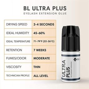 img 3 attached to 💪 Ultra Plus BL Blink Lash EXTRA STRONG Eyelash Extension Glue 5ml - Professional's Choice for Fast Drying, Black, Thin Eyelash Extension Supplies 5g