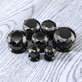 img 1 attached to Stainless Steel Gauges Expander Stretcher Piercing: Stylish Women's Jewelry