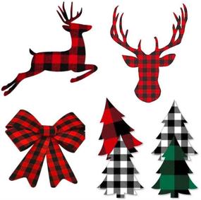 img 2 attached to 🎄 Premium Buffalo Plaid Pattern Christmas HTV Heat Transfer Vinyl - 3 Sheets, Ideal for Iron-on Fabric Crafts, Shirts, Hats, Clothing, Bags - 12 x 10 Inch/Sheet (Black)