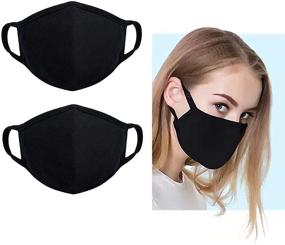 img 3 attached to 🎭 2 Sets of Stylish Protective Face Masks with Double Layered Cotton Material