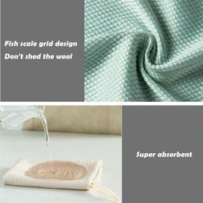 img 3 attached to 10 Pack Microfiber Polishing Cleaning Cloths | Lint Free & Streak Free | 🧽 Reusable Washcloths for Windows, Cars, Mirrors, Stainless Steel | Fish Scale Texture | Assorted Colors