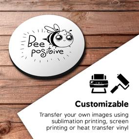 img 3 attached to Premium Neoprene Coasters: Moisture Resistant & Customizable Drink Mats