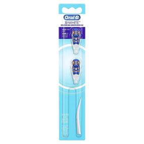 img 4 attached to 🪥 Oral-B 3D White Battery Power Toothbrush Replacement Heads, Pack of 2, Multicolor