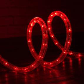 img 1 attached to 🎄 WYZworks 10ft Red LED Extendable Rope Lights: ETL Certified Christmas Holiday Decoration Indoor/Outdoor Lighting - Buy Now!