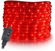 🎄 wyzworks 10ft red led extendable rope lights: etl certified christmas holiday decoration indoor/outdoor lighting - buy now! логотип