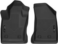 husky liners x-act contour front floor mats for 2017-19 jeep compass - passenger side with 2 floor mat retaining posts logo