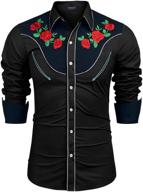 👕 coofandy fashionable embroidered western men's clothing and shirts logo