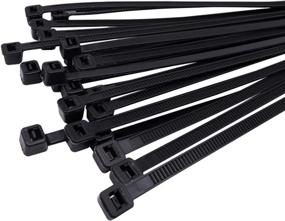 img 4 attached to 🔗 200-Pack Black Zip Ties Wraps, 12-Inch Heavy Duty 50-Pound Cable Wire Tie | EANINNO Self Locking UV &amp; Heat Resistant Tie Wrap | Plastic Nylon Zip Ties for Indoor Outdoor Multi-purpose Use