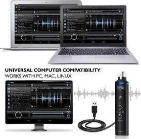 img 1 attached to 🎙️ Pyle PDUSBPP10 XLR-to-USB Signal Adapter - Universal Plug and Play Mic to PC Adaptor for Digital Recording with Mix Audio Control, Phantom Power, and Headphone Volume