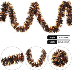 img 3 attached to 🎃 WILLBOND 6-Pack 39.4 Ft Halloween Twist Garland with Chunky Glittering Tinsel - Mixed Color Metallic Tinsel Decoration for Halloween Party Supplies (Black, Orange, and Purple)