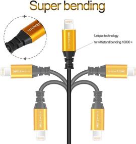 img 3 attached to ⚡️ 5-пакет премиум-кабель Lightning для iPhone - 3 футовый USB-кабель для зарядки, совместимый с iPhone 11, Xs Max, XR, X, 8 Plus, 7 Plus, 6, 5, 5s, SE, iPad Pro, iPod и не только - Черный.