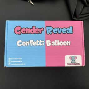 img 2 attached to 🎉 Gender Reveal Confetti Balloon Kit by Boom Reveal Co. – Jumbo 36 Inch Black Balloons with Pink and Blue Heart Shape Confetti Packs - Perfect Baby Shower Gender Reveal Party Supplies and Decorations for Boy or Girl