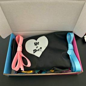 img 1 attached to 🎉 Gender Reveal Confetti Balloon Kit by Boom Reveal Co. – Jumbo 36 Inch Black Balloons with Pink and Blue Heart Shape Confetti Packs - Perfect Baby Shower Gender Reveal Party Supplies and Decorations for Boy or Girl